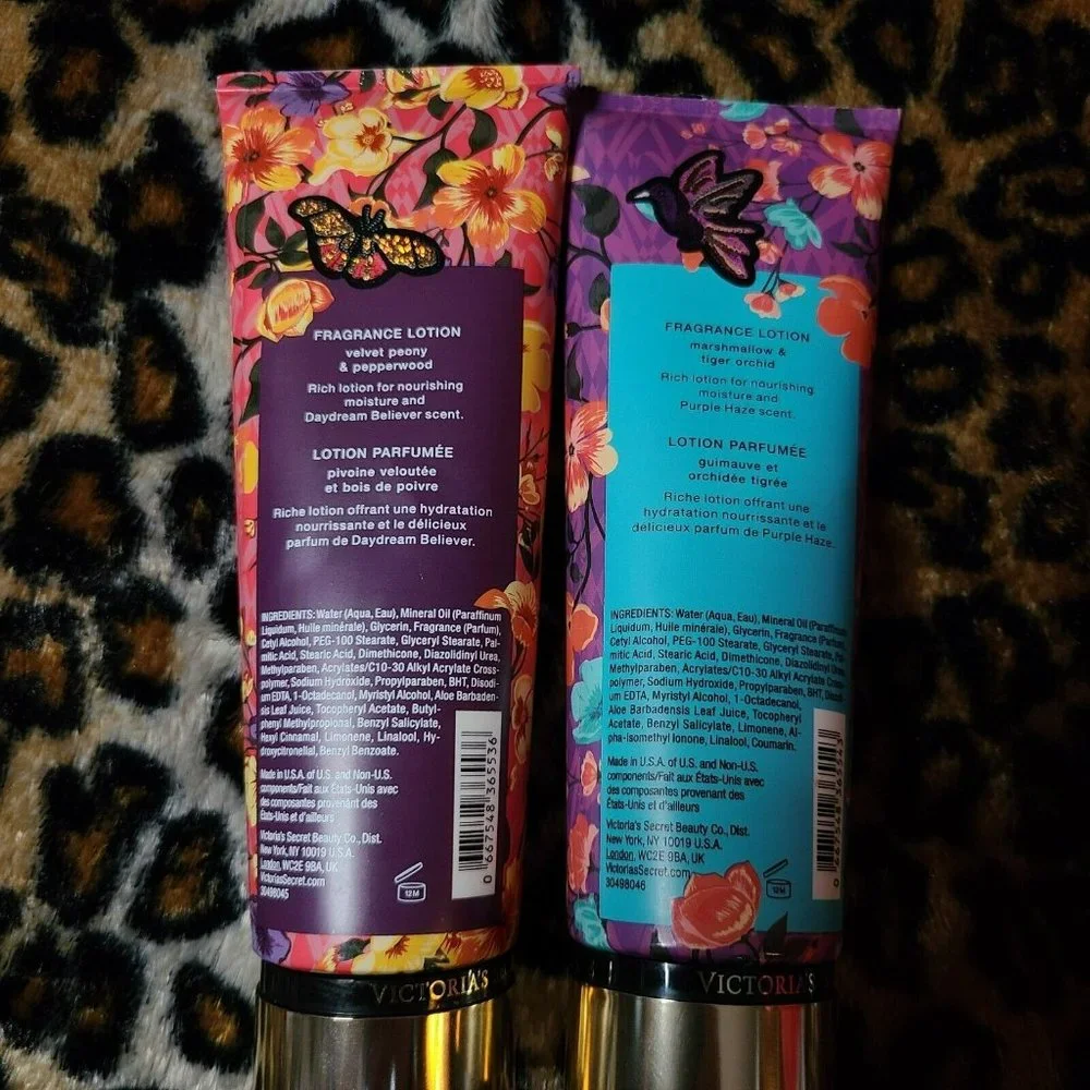 Lot Of 2 Victorias Secret Lotion Purple Haze & Daydream Believer - Picture 4 of 5